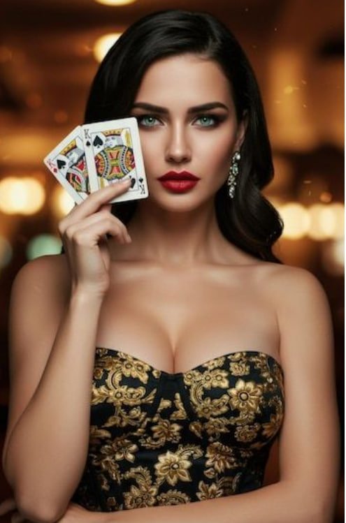 Live Baccarat dealer ကတ်ချနေသောမြင်ကွင်း